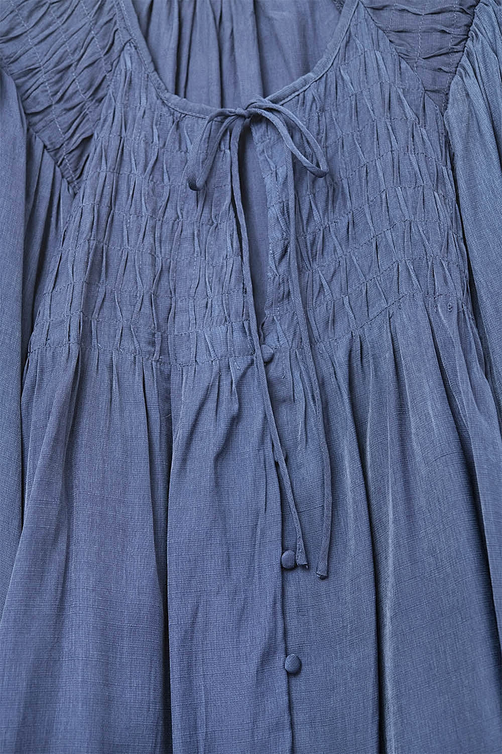 Leighton Satin Blouse in Blue